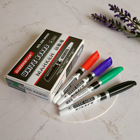 Marqueur effaçable à sec Queenstar QS-9500, 4 couleurs, pointe ronde, pour tableau blanc, idéal pour la salle de classe et les fournitures de bureau