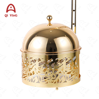 NOUVEAU Chauffe-plat QY 8L en acier inoxydable 201 doré avec chauffe-alcool et contrôle de température 60-80°C pour traiteur, buffet, fête, mariage