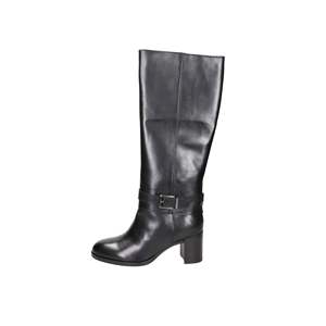 Tamaris Women's <b>Knee</b> <b>High</b> Boots Black Leather Buckle Detail Block Heel - Product Image 1