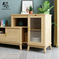 Meuble TV en bois au design européen moderne, personnalisable, en stock, expédition rapide, prix usine chinois, pour salon et chambre à coucher