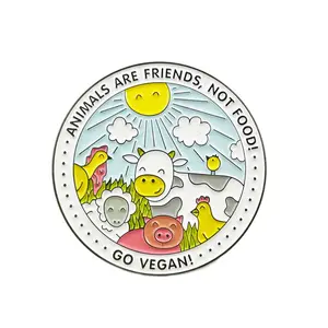 Broche Vegan à la mode, badge décoratif, mignon, perte de poids, amoureux des légumes, sac créatif en métal