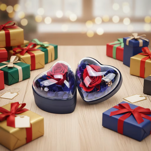 Caja para Anillo <span class=keywords><strong>de</strong></span> Compromiso 2026 para Propuesta <span class=keywords><strong>de</strong></span> Matrimonio, Regalos <span class=keywords><strong>de</strong></span> Rosas Eternas para el Día <span class=keywords><strong>de</strong></span> San Valentín, Caja Roja en Forma <span class=keywords><strong>de</strong></span> Corazón para Anillo - Product Image 3
