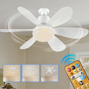 0728 Floral Fan Light Ceiling Bulb <b>Socket</b> for Living Room Bedroom Office Modern Home Decoration - Product Image 1