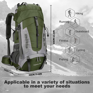 <span class=keywords><strong>60L</strong></span> <span class=keywords><strong>Sac</strong></span> de sport imperméable léger et durable pour le trekking <span class=keywords><strong>Sac</strong></span> <span class=keywords><strong>à</strong></span> <span class=keywords><strong>dos</strong></span> de <span class=keywords><strong>randonnée</strong></span> avec housse de pluie - Product Image 5