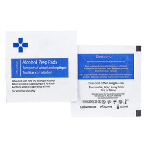 Almohadillas de preparación de Alcohol para uso diario, toallitas saturadas con Alcohol isopropil de 70% v/v, hisopo envuelto individualmente - Product Image 6