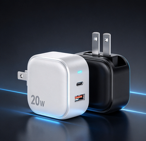 Lightweight Portable 20W Dual Output USB-C USB A Quick Charge Wall Adapter - Product Image 6