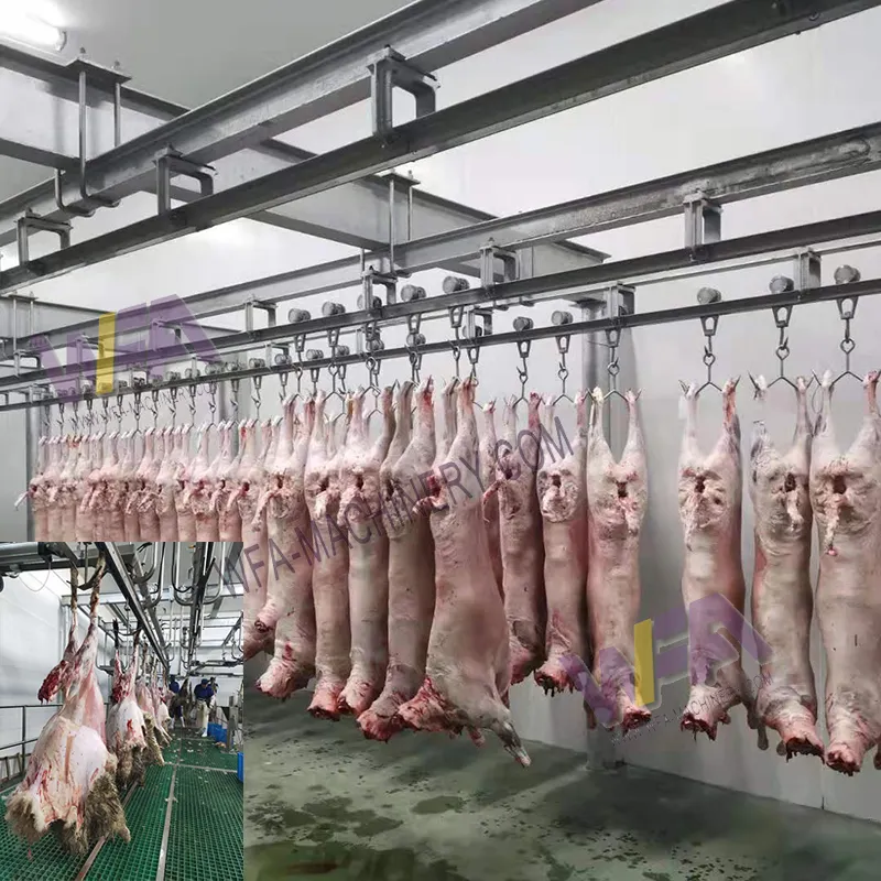 Meilleur prix machine d'abattoir de moutons traitement de carcasse rail de transport manuel pour équipement d'abattoir de chèvre agneau