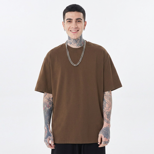 T-shirt imprimé simple Logo personnalisé T-shirt pour hommes T-shirt surdimensionné à épaules tombantes pour hommes - Product Image 1