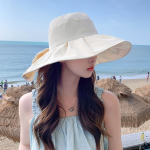 Phụ Nữ Của Mùa Hè Mặt Trời Hat Lớn Rim <span class=keywords><strong>Net</strong></span> Người Nổi Tiếng Sequined Bowknot Mô Hình Phim Hoạt Hình Windproof Xô Hat Cho Sử Dụng Hàng Ngày Phong Cách Mới - Product Image 2
