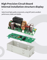 Regulator Tegangan 20A 1200W, Modul Catu Daya DC yang Dapat Diatur, Konverter Tegangan, Penstabil Tegangan