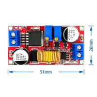 Convertisseur abaisseur DC-DC XL4015 5A à courant et tension constants, module d'alimentation abaisseur pour charge de batterie au lithium et pilote LED