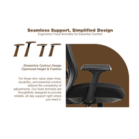 Silla de Oficina Ergonómica Moderna y Ajustable de Malla para Uso en Administraciones, Oficinas en Casa, Escuelas y Hospitales