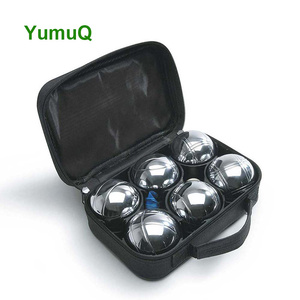 YumuQ 6 pezzi 73mm in metallo migliori giochi sportivi professionale <span class=keywords><strong>Bocce</strong></span> palla Boccia palline Set per allenamento all'aperto - Product Image 2