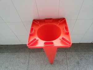 Cônes de signalisation routière pour entrepôts et usines, en caoutchouc/PVC, orange, 28 pouces, pour la sécurité routière - Product Image 2