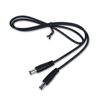 Cable de Alimentación CC Macho a Macho, Adaptador de Cable de Extensión de 0.25m 0.5m 1m 2m 22AWG 5.5*2.1mm, Conector Macho