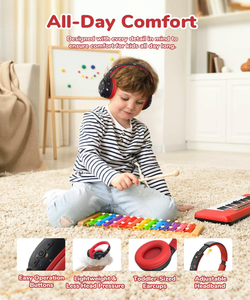 Kleinkinder-Kopfhörer <span class=keywords><strong>IClever</strong></span> BTH27 Lautstärkebegrenzt Over-Ear Lange Akkulaufzeit Einstellbare Faltbare Kopfhörer für Kinder - Product Image 6