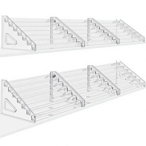 Multi-Tier Stepped Modern Acrylic Display Stand Nail Polish Cosmetics Organizer for Hand Office Figurine Storage Rack <strong>Holiday</strong> - Product Image 1