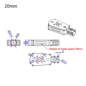 RJXHOBBY RJX 20/25/30mm Motor Mount Carbon Fiber Tube Clamp Base Connector for <b>RC</b> Model & Agricultural <b>Drone</b> Arm - Product Image 3