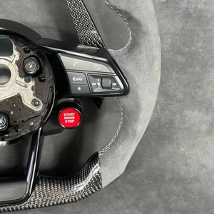 Volant en fibre de carbone pour voitures <span class=keywords><strong>Audi</strong></span> R8 <span class=keywords><strong>TT</strong></span> Mk2 <span class=keywords><strong>Mk3</strong></span> B8 <span class=keywords><strong>RS</strong></span> TTS Rs3 Rs6 RS5 RS7 A3 D3 A4 A5 A6 C6 A7 A8 A1 Q3 Q5 Q7 - Product Image 4