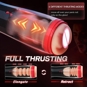 Nouveaux masturbateurs masculins Stroker avec des femmes réalistes vagin poussant vibrateur jouets sexuels pour adultes pour hommes Masturbation - Product Image 3