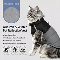 Vêtements pour animaux de compagnie, design moderne, doux, rembourrés en polaire, imperméables, coupe-vent, chauds pour l'hiver, pour chat