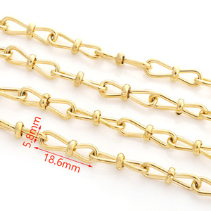Stainless Steel Bow Chain Buckle H1602 Steel Gold DIY <b>Bag</b> <b>Accessory</b> Chain Spring 2025 - Product Image 2