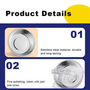 Mangkuk Liner mangkuk hewan peliharaan baja tahan karat mangkuk anjing perlengkapan hewan peliharaan mangkuk kucing - Product Image 4