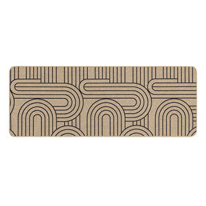 Tappeto Rettangolare 45x120cm in Tessuto Stampato Modul Nero - Product Image 1