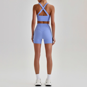Ensemble <span class=keywords><strong>de</strong></span> yoga 2 pièces effet seconde peau, soutien-gorge <span class=keywords><strong>de</strong></span> <span class=keywords><strong>sport</strong></span> dos croisé et legging <span class=keywords><strong>de</strong></span> yoga, séchage rapide, extensible dans les quatre sens, en Nylon/Spandex, pour le <span class=keywords><strong>sport</strong></span> et la gym - Product Image 6