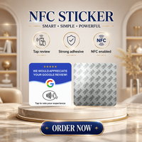 Autocollants de table en acrylique personnalisés avec impression de logo, lecture/écriture NFC, réseaux sociaux, cartes d'avis Google, panneaux de commande, codes QR