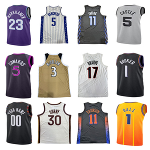 2026 Nieuwe Volwassen Basketbalshirt Amerikaans Team Groothandel Jeugd Basketbaluniform Shirt # 1 HARDAWAY op voorraad Mesh Klassiek Design - Product Image 1