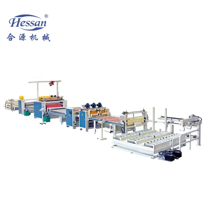 Hessan Guangzhou Woodworking Machinery Paper MDF Double Side Laminating Machine For Making Door