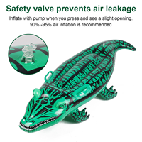 Jouets gonflables en PVC personnalisés de haute qualité en forme de crocodile pour la baignade et les fêtes aquatiques, pour enfants et adultes
