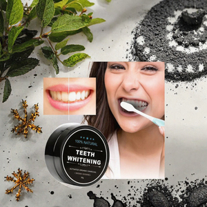 Poudre blanchissante pour les dents au charbon de coco bio, soin dentaire, 30g, nettoyage buccal à base de plantes - Product Image 3