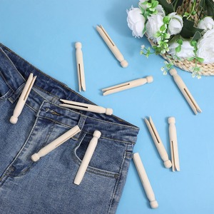 Pinces à linge rondes <span class=keywords><strong>en</strong></span> <span class=keywords><strong>bois</strong></span> de bouleau flexibles, pinces <span class=keywords><strong>en</strong></span> <span class=keywords><strong>bois</strong></span> durables pour l'extérieur, idéales pour suspendre les vêtements - Product Image 5