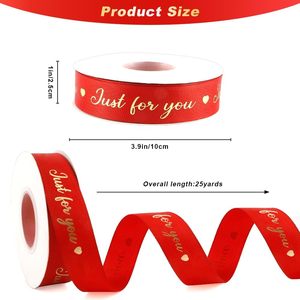 Custom Printed Double Face 100% Cotton <b>Ribbon</b> with Gold/Silver Foil Printing High Tenacity Brand Decorative <b>Ribbon</b> - Product Image 2