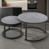 Meubles de salle à manger, table basse ronde élégante, décoration de luxe, base dorée pour salon, hôtel, table de table en marbre durable