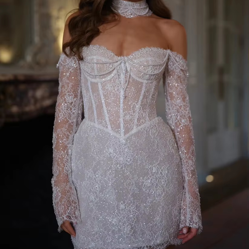 white christmas dresses Ivory Corset Back Silk Maxi Dress | Modern Minimalist Bridal Gown | Formal  Evening Wedding Reception Dress main image 0