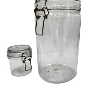 Unbreakable Clear PET Food <strong>Container</strong> 100ml 200ml 250ml 300ml 500ml Airtight Food-grade Jar Seal Wire Clamp Fastening - Product Image 3