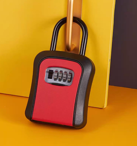 Coffre-fort portable en métal avec serrure à <span class=keywords><strong>code</strong></span>, serrure à mortaise sans clé, rangement extérieur, sécurité domestique / construction / boîte à clés avec mot de passe - Product Image 1