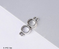 Vente en gros de composants de mode pour bijoux DIY : Anneaux interchangeables géométriques en alliage de zinc plaqué argent antique, personnalisables
