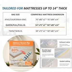 Bolsas de Almacenamiento <span class=keywords><strong>al</strong></span> Vacío <span class=keywords><strong>para</strong></span> Colchones, Esenciales <span class=keywords><strong>para</strong></span> Mudanzas y Almacenamiento, Tamaños Modernos Twin/King/Queen - Product Image 3