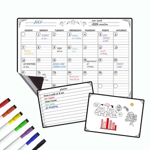 Tableau blanc magnétique pour réfrigérateur, planificateur mensuel des repas, planificateur hebdomadaire avec autocollants pour la cuisine - Product Image 5