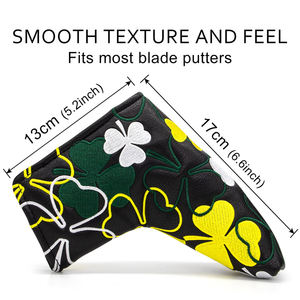 Golf <b>Putter</b> Cover Lucky Golf Club Head Covers for PU Leather Blade <b>Putter</b> Head Cover with Magnetic - Product Image 3