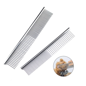 Factory Price Pet Hair Removal Comb Dogs Cats Stainless Steel Grooming Comb Removes Loose and Knotted Hair