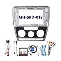 Kit de montage de façade d'autoradio Meihua pour tableau de bord Skoda Octavia 2007-2014 (3 pièces) avec faisceau de câbles 16 broches
