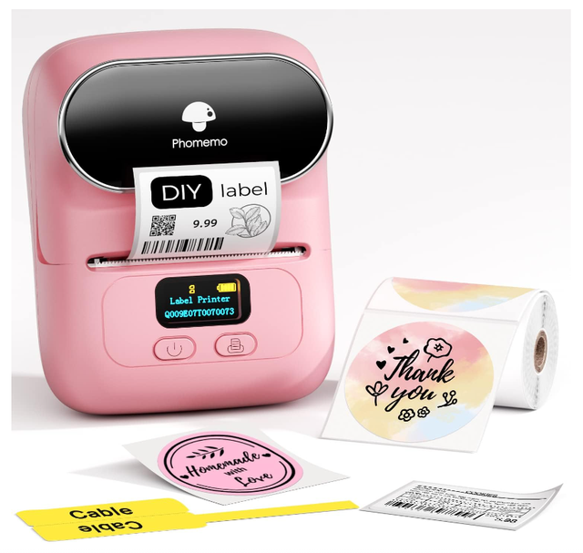 Phomemo Label Printer M110 Barcode Printer Blue Tooth Portable Thermal Label Maker for Phone/Tablet/PC/Mac