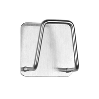 Organisateur d'évier de cuisine en acier inoxydable 304 auto-adhésif égouttoir et crochets muraux accessoires stockage outils stockage