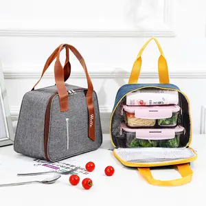 Sac écologique portable glacière pour desserts avec joint en aluminium et fermeture éclair sac en filet pour l'extérieur sac isotherme pour repas des hommes