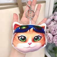 Porte-clés en peluche chat Jetpack Overwatch 2 mignon de 10 cm, qui émet des sons, pour cosplay, pendentif de sac, décoration, jouet en peluche de jeu d'anime